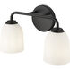Norah 2 Light 15 inch Matte Black Vanity Light Wall Light